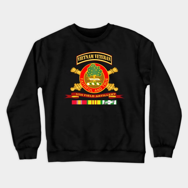 5th Field Artillery w Br - Ribbon VN SVC Vet Tab Crewneck Sweatshirt by twix123844